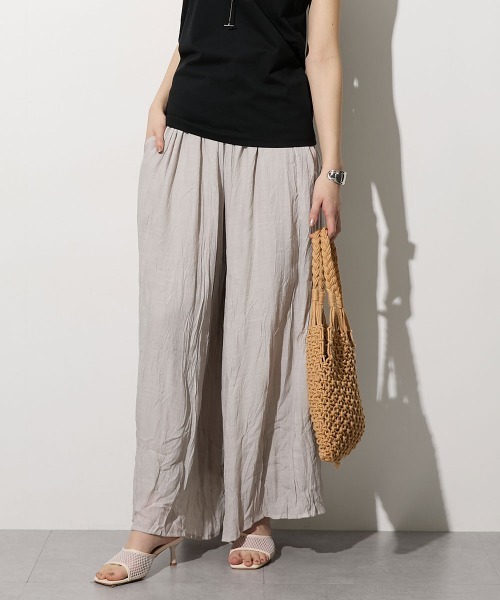 slattgir（スラットジール）の「高身長　ふわっと軽やかスラブワイドパンツ（トールサイズ）（その他パンツ・レディース・グレイッシュベージュ/パープル/ブラック/モカ・T3L/TLL/TL/TM/T5L/T4L）」の20枚目の写真