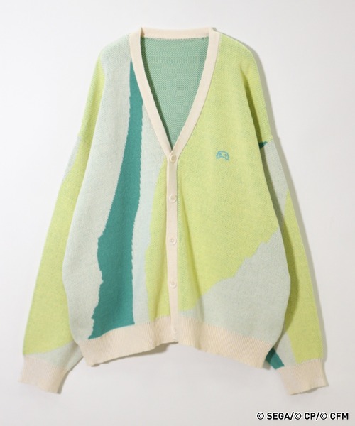 RAGEBLUE（レイジブルー）の「【プロジェクトセカイ×ZOZOTOWN】ワンダーランズ×ショウタイムコラボ ニュアンス柄ニットカーデ（カーディガン/ボレロ・レディース・ピンク系その他/オフホワイト/グリーン系その他/ブルー系その他/イエロー/ピンク系その他2・MEDIUM/LARGE）」の3枚目の写真