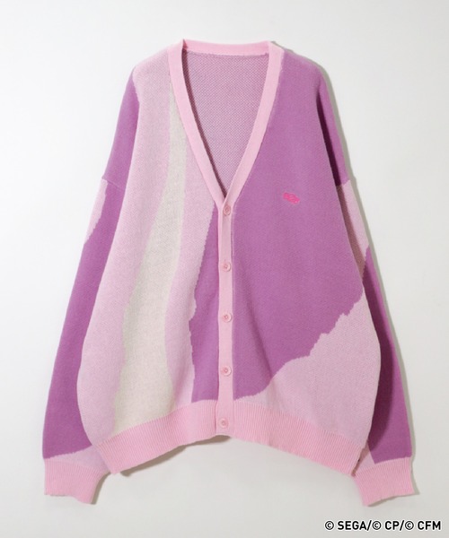 RAGEBLUE（レイジブルー）の「【プロジェクトセカイ×ZOZOTOWN】ワンダーランズ×ショウタイムコラボ ニュアンス柄ニットカーデ（カーディガン/ボレロ・レディース・ピンク系その他/オフホワイト/グリーン系その他/ブルー系その他/イエロー/ピンク系その他2・MEDIUM/LARGE）」の5枚目の写真