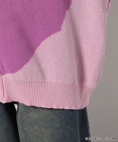 RAGEBLUE（レイジブルー）の「【プロジェクトセカイ×ZOZOTOWN】ワンダーランズ×ショウタイムコラボ ニュアンス柄ニットカーデ（カーディガン/ボレロ・レディース・ピンク系その他/オフホワイト/グリーン系その他/ブルー系その他/イエロー/ピンク系その他2・MEDIUM/LARGE）」の12枚目の写真