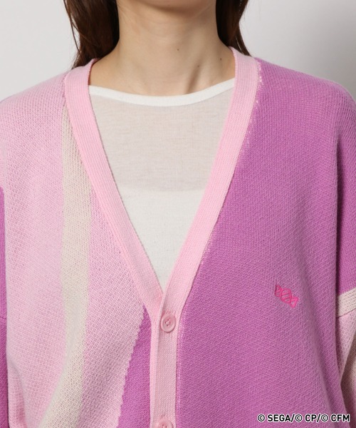 RAGEBLUE（レイジブルー）の「【プロジェクトセカイ×ZOZOTOWN】ワンダーランズ×ショウタイムコラボ ニュアンス柄ニットカーデ（カーディガン/ボレロ・レディース・ピンク系その他/オフホワイト/グリーン系その他/ブルー系その他/イエロー/ピンク系その他2・MEDIUM/LARGE）」の9枚目の写真