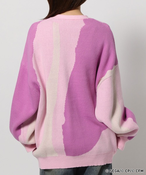RAGEBLUE（レイジブルー）の「【プロジェクトセカイ×ZOZOTOWN】ワンダーランズ×ショウタイムコラボ ニュアンス柄ニットカーデ（カーディガン/ボレロ・レディース・ピンク系その他/オフホワイト/グリーン系その他/ブルー系その他/イエロー/ピンク系その他2・MEDIUM/LARGE）」の8枚目の写真