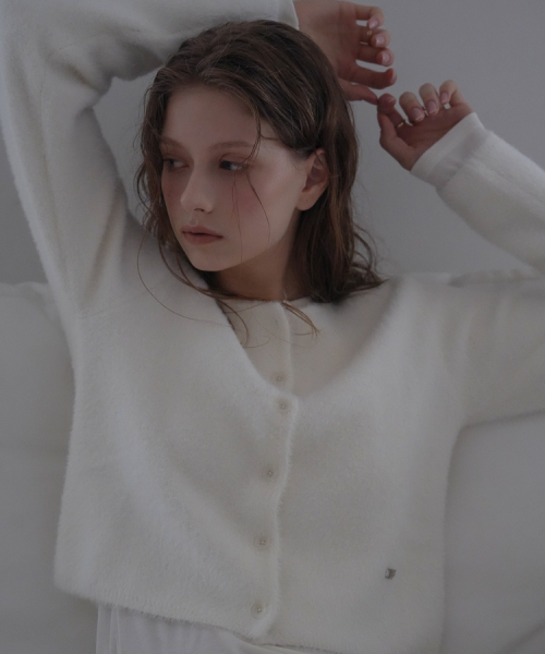 Soft Fur Cardigan [White]