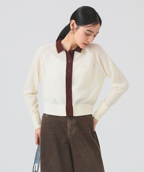 セール】【別注】FRED PERRY / RIB-KNITTED CARDIGAN フレッドペリー