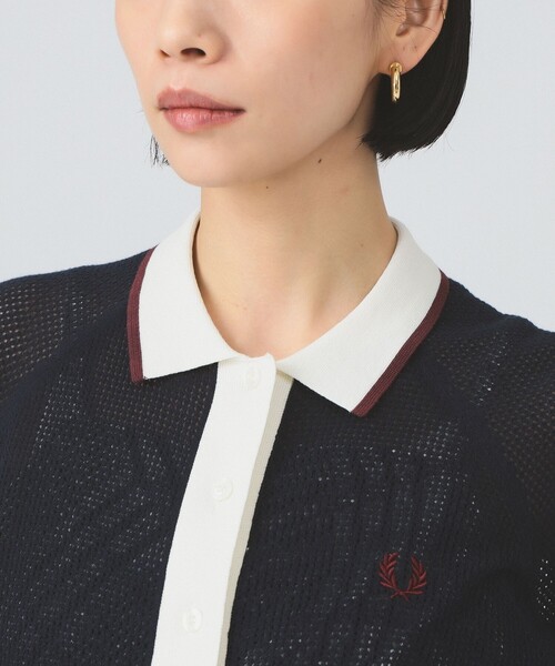 FRED PERRY（フレッドペリー）の「【別注】FRED PERRY / RIB-KNITTED CARDIGAN（カーディガン/ボレロ・レディース・オフホワイト/ネイビー・10）」の14枚目の写真