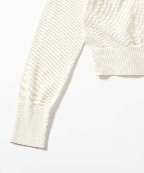 FRED PERRY（フレッドペリー）の「【別注】FRED PERRY / RIB-KNITTED CARDIGAN（カーディガン/ボレロ・レディース・オフホワイト/ネイビー・10）」の9枚目の写真