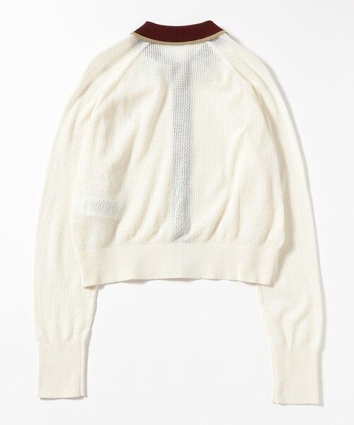 FRED PERRY（フレッドペリー）の「【別注】FRED PERRY / RIB-KNITTED CARDIGAN（カーディガン/ボレロ・レディース・オフホワイト/ネイビー・10）」の8枚目の写真