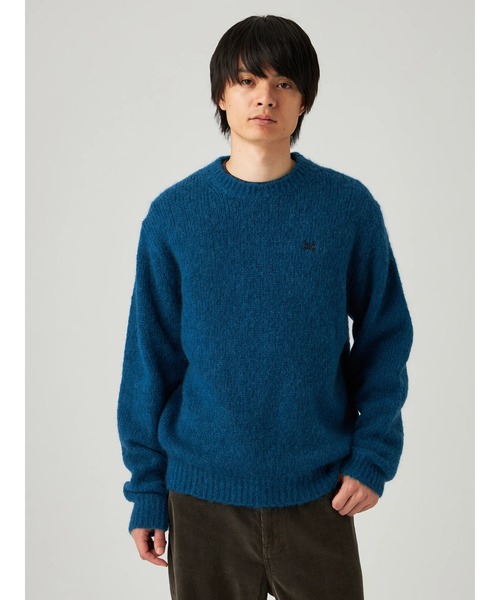 Mc McGREGOR(エムシーマックレガー)の「【Mc McGREGOR】モヘアクルーネックニット(ニット/セーター・メンズ・ブルー/レッド・M/L)」の1枚目の写真
