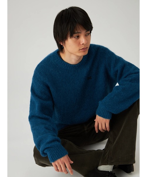 Mc McGREGOR(エムシーマックレガー)の「【Mc McGREGOR】モヘアクルーネックニット(ニット/セーター・メンズ・ブルー/レッド・M/L)」の3枚目の写真