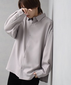 ドレープオープンカラーショートスリーブシャツ｜EC限定（シャツ