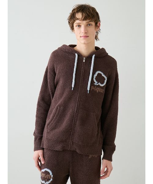 【gelato pique】ほぼ未使用 限定 ベビモコ ルームウェア パジャマ HOMME】ベビモコトークロゴパーカ（ルームウェア/パジャマ）｜gelato