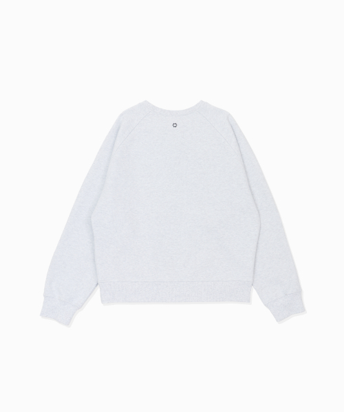 HELLO SUNRISE(ハローサンライズ)の「HS Logo Raglan Sweatshirt_L.Gray(スウェット・レディース・ライトグレー・SMALL/MEDIUM/LARGE)」の2枚目の写真