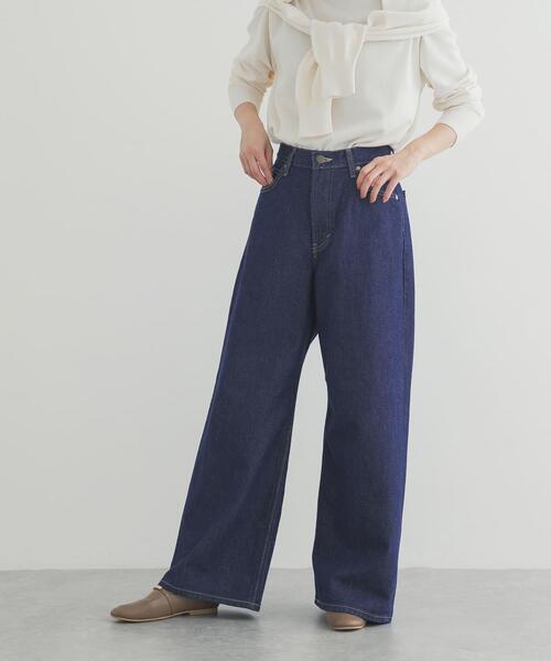 Lee（リー）の「『別注』Lee101×DOORS　WIDE PANTS（デニムパンツ・レディース・インディゴブルー/ライトインディゴブルー/ワンウォッシュ・SMALL/MEDIUM/LARGE/X-SMALL）」の7枚目の写真
