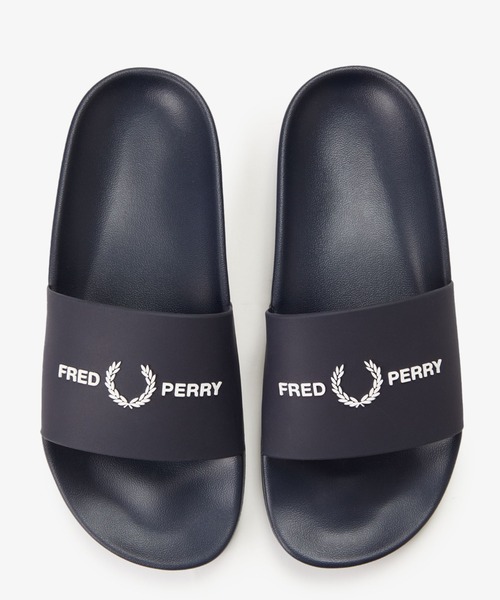 FRED PERRY(フレッドペリー)の「Branded Slider/ロゴスライダーサンダル(サンダル・メンズ・ネイビー/ブラック/ホワイト/ダークグリーン・23cm/24cm/25cm/26cm/27cm/28cm)」の4枚目の写真