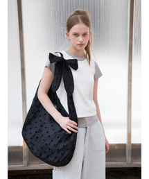 OAFISH（オアフィッシュ）の「DOT TIE SHOULDER BAG, BLACK（ショルダーバッグ）」