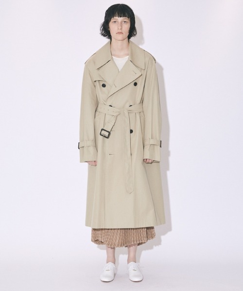beautiful people（ビューティフルピープル）の「ultimate pima large fit trench coat（トレンチコート・レディース・サンドベージュ・36）」の2枚目の写真
