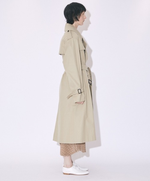 beautiful people（ビューティフルピープル）の「ultimate pima large fit trench coat（トレンチコート・レディース・サンドベージュ・36）」の3枚目の写真