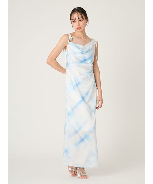 FRAY I.D（フレイアイディー）の「タックドレープキャミワンピース（ワンピース・レディース・アイボリー/ライトブルー/ブラウン・0/1）」の7枚目の写真