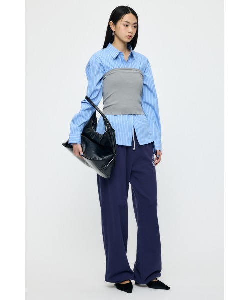 MOUSSY(マウジー)の「【26年SS新作】KNIT BARE トップス(チューブトップ・レディース・ネイビー/杢グレー・FREE)」の14枚目の写真