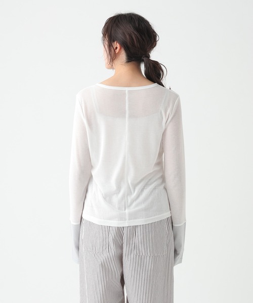 Elura（エルーラ）の「≪前後2way≫スリーブラメ切り替えプルオーバー/655086（Tシャツ/カットソー・レディース・ホワイト×シルバー/ブラック×シルバー/グレー×ピンク・FREE）」の17枚目の写真