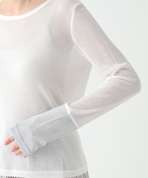 Elura（エルーラ）の「≪前後2way≫スリーブラメ切り替えプルオーバー/655086（Tシャツ/カットソー・レディース・ホワイト×シルバー/ブラック×シルバー/グレー×ピンク・FREE）」の20枚目の写真