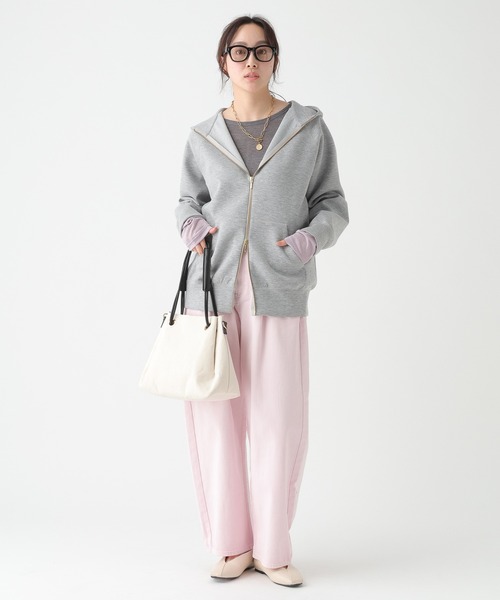 Elura（エルーラ）の「≪前後2way≫スリーブラメ切り替えプルオーバー/655086（Tシャツ/カットソー・レディース・ホワイト×シルバー/ブラック×シルバー/グレー×ピンク・FREE）」の12枚目の写真