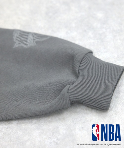 antiqua(アンティカ)の「NBA公式 刺繍ロゴ 裏毛 フーディー(パーカー・レディース・ブラック/ダークグレー/杢グレー・ONESIZE)」の6枚目の写真