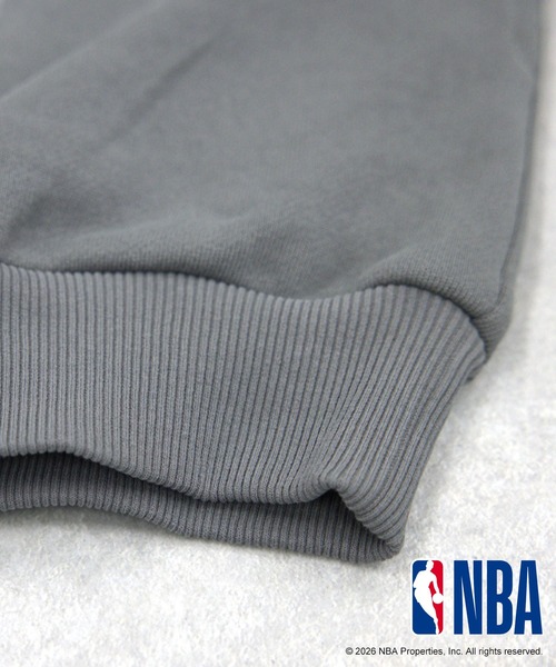 antiqua(アンティカ)の「NBA公式 刺繍ロゴ 裏毛 フーディー(パーカー・レディース・ブラック/ダークグレー/杢グレー・ONESIZE)」の7枚目の写真