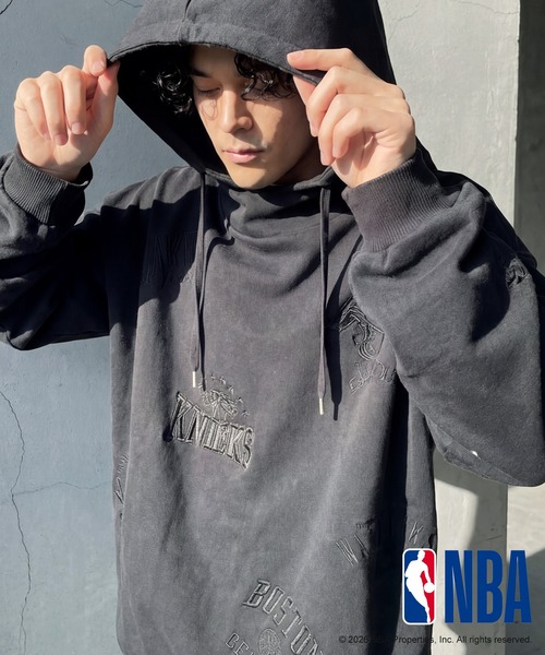 antiqua(アンティカ)の「NBA公式 刺繍ロゴ 裏毛 フーディー(パーカー・レディース・ブラック/ダークグレー/杢グレー・ONESIZE)」の18枚目の写真