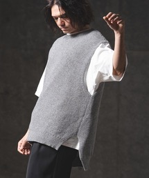 GLIMCLAP（グリムクラップ）の「mcg3763-Soft Gauge Knit Vest ニットベスト(201-012-gls-cg)（ベスト）」