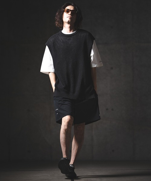 GLIMCLAP(グリムクラップ)の「mcg3763-Soft Gauge Knit Vest ニットベスト(201-012-gls-cg)(ベスト・メンズ・グレー/オフホワイト/ブルー/ブラック・S/L/M)」の15枚目の写真