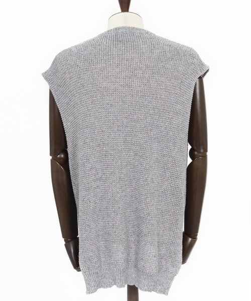GLIMCLAP(グリムクラップ)の「mcg3763-Soft Gauge Knit Vest ニットベスト(201-012-gls-cg)(ベスト・メンズ・グレー/オフホワイト/ブルー/ブラック・S/L/M)」の7枚目の写真
