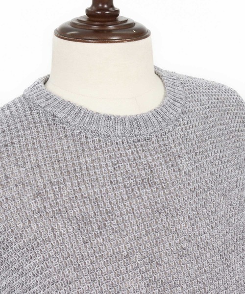 GLIMCLAP(グリムクラップ)の「mcg3763-Soft Gauge Knit Vest ニットベスト(201-012-gls-cg)(ベスト・メンズ・グレー/オフホワイト/ブルー/ブラック・S/L/M)」の8枚目の写真