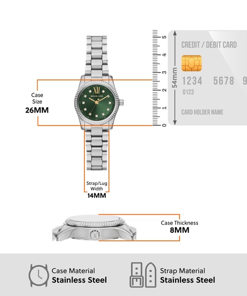 MICHAEL KORS(マイケルコース)の「マイケル・コース 腕時計 レディース アナログ ステンレス MK7580(アナログ腕時計・レディース・シルバー・FREE)」の5枚目の写真