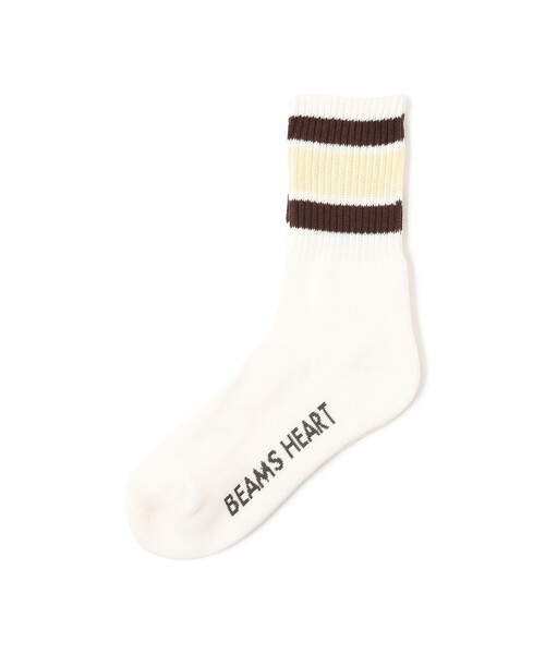 BEAMS HEART(ビームスハート)の「ライン パイル ソックス(ソックス/靴下・レディース・サックスブルー/グリーン/イエロー・ONE SIZE)」の1枚目の写真