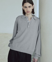 ASTRONOMY（アストロノミー）の「シアーブークレ襟付きヘンリーニット（ニット/セーター）」