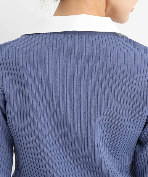 Andemiu（アンデミュウ）の「シャツエリツキニットカーディガン639472（ニット/セーター・レディース・グレー/ブルー/ブラック・FREE）」の19枚目の写真