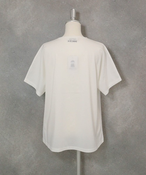 STUDIO PICONE(スタジオピッコーネ)の「コットン混ビーズワッペンプルオーバー(Tシャツ/カットソー・レディース・ブラック/ブラウン/ライトグリーン/ホワイト・M/L/LL)」の6枚目の写真