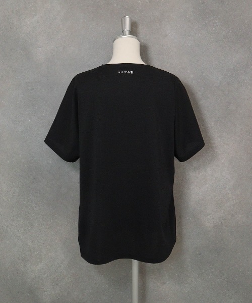 STUDIO PICONE(スタジオピッコーネ)の「コットン混ビーズワッペンプルオーバー(Tシャツ/カットソー・レディース・ブラック/ブラウン/ライトグリーン/ホワイト・M/L/LL)」の7枚目の写真