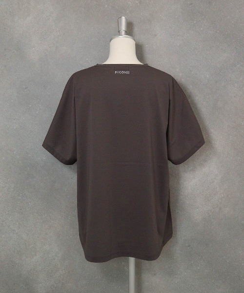 STUDIO PICONE(スタジオピッコーネ)の「コットン混ビーズワッペンプルオーバー(Tシャツ/カットソー・レディース・ブラック/ブラウン/ライトグリーン/ホワイト・M/L/LL)」の8枚目の写真