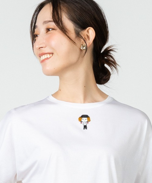 STUDIO PICONE(スタジオピッコーネ)の「コットン混ビーズワッペンプルオーバー(Tシャツ/カットソー・レディース・ブラック/ブラウン/ライトグリーン/ホワイト・M/L/LL)」の16枚目の写真