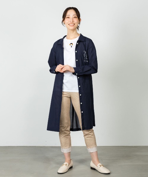 STUDIO PICONE(スタジオピッコーネ)の「コットン混ビーズワッペンプルオーバー(Tシャツ/カットソー・レディース・ブラック/ブラウン/ライトグリーン/ホワイト・M/L/LL)」の18枚目の写真