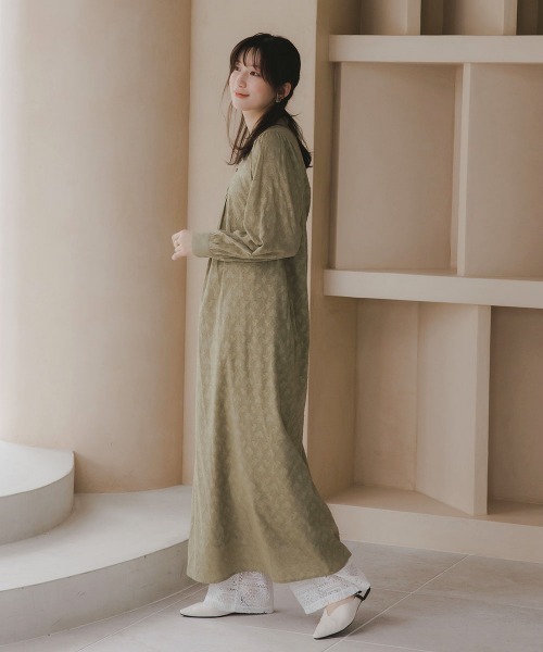 slattgir（スラットジール）の「高身長　ブロックレースワイドパンツ（トールサイズ）Essenave（その他パンツ・レディース・ブラック/オフホワイト・T5L/T4L/T3L/TLL/TL/TM）」の9枚目の写真