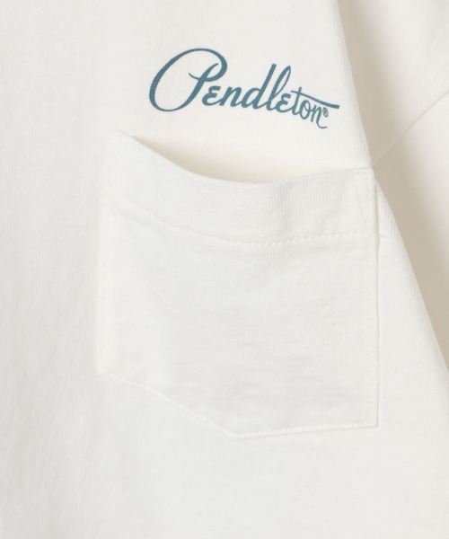 PENDLETON（ペンドルトン）の「【PENDLETON(ペンドルトン)】別注バックプリントTシャツ26SS(KIDS)（Tシャツ/カットソー・キッズ・ブルー/オフホワイト/チャコール・150cm/140cm/130cm/120cm/110cm）」の9枚目の写真