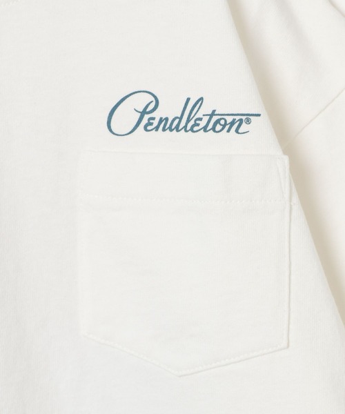 PENDLETON（ペンドルトン）の「【PENDLETON(ペンドルトン)】別注バックプリントTシャツ26SS(KIDS)（Tシャツ/カットソー・キッズ・ブルー/オフホワイト/チャコール・150cm/140cm/130cm/120cm/110cm）」の12枚目の写真