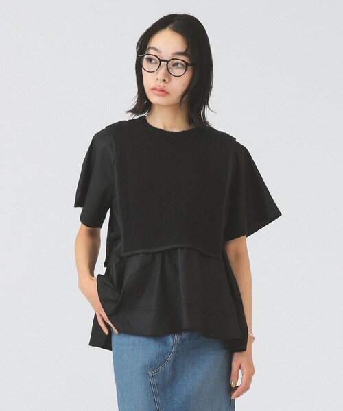 Ray BEAMS(レイビームス)の「【8/13 再値下げ】ケーブル ジャカード キリカエ プルオーバー(Tシャツ/カットソー・レディース・オフホワイト/ブラック・ONE SIZE)」の10枚目の写真