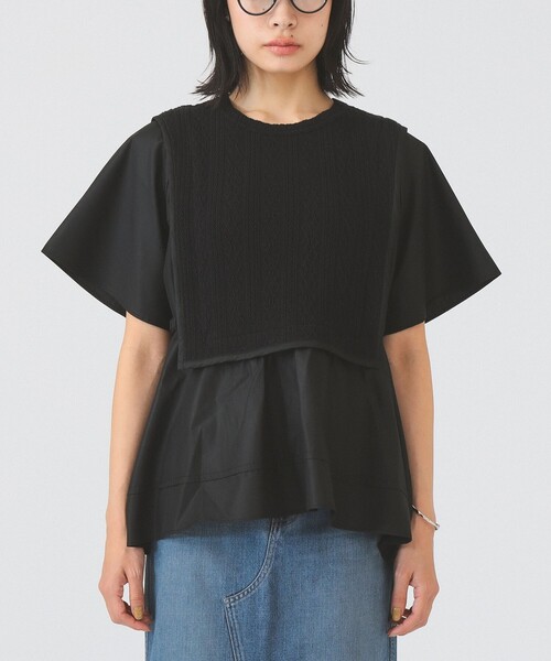 Ray BEAMS(レイビームス)の「【8/13 再値下げ】ケーブル ジャカード キリカエ プルオーバー(Tシャツ/カットソー・レディース・オフホワイト/ブラック・ONE SIZE)」の11枚目の写真