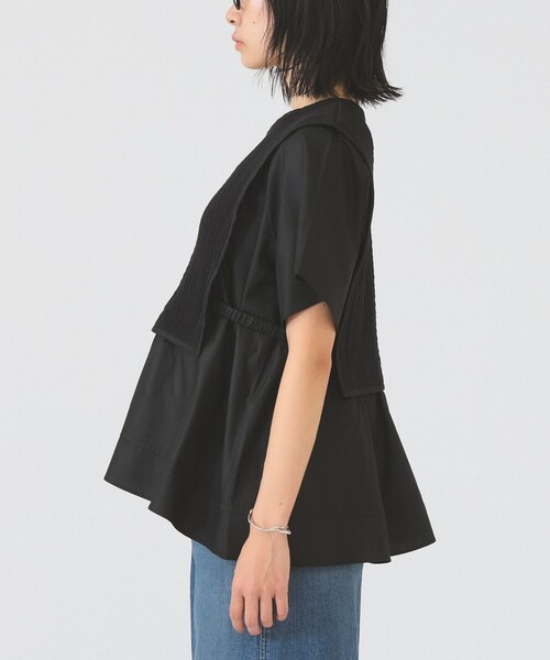 Ray BEAMS(レイビームス)の「【8/13 再値下げ】ケーブル ジャカード キリカエ プルオーバー(Tシャツ/カットソー・レディース・オフホワイト/ブラック・ONE SIZE)」の12枚目の写真