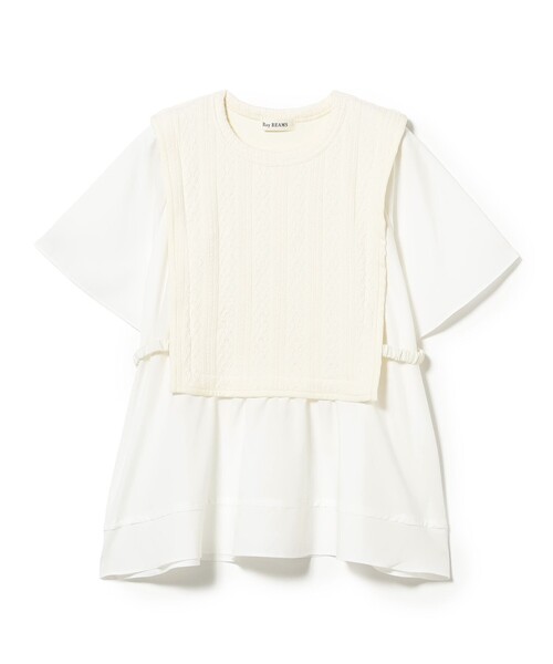 Ray BEAMS(レイビームス)の「【8/13 再値下げ】ケーブル ジャカード キリカエ プルオーバー(Tシャツ/カットソー・レディース・オフホワイト/ブラック・ONE SIZE)」の18枚目の写真