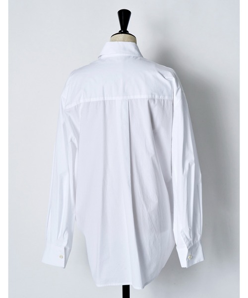 RUMCHE(ラムシェ)の「Cotton Layered Tuck Shirt / コットンレイヤードタックシャツ(シャツ/ブラウス・レディース・ホワイト/サックスブルー・FREE)」の4枚目の写真
